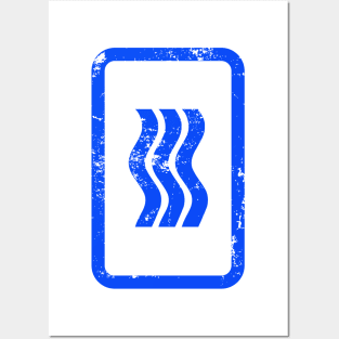 Zener Card | 3 Vertical Wavy Lines {Vintage} Posters and Art